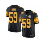 Youth Nike Pittsburgh Steelers #59 Jack Ham Limited Black Rush NFL Jersey