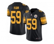 Youth Nike Pittsburgh Steelers #59 Jack Ham Limited Black Rush NFL Jersey