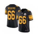Youth Nike Pittsburgh Steelers #66 David DeCastro Limited Black Rush NFL Jersey