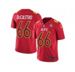 Youth Nike Pittsburgh Steelers #66 David DeCastro Limited Red 2017 Pro Bowl NFL Jersey