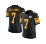 Youth Nike Pittsburgh Steelers #7 Ben Roethlisberger Limited Black Rush NFL Jersey