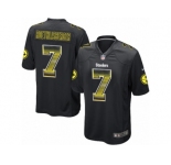 Youth Nike Pittsburgh Steelers #7 Ben Roethlisberger Limited Black Strobe NFL Jersey