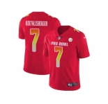 Youth Nike Pittsburgh Steelers #7 Ben Roethlisberger Red Stitched NFL Limited AFC 2018 Pro Bowl Jersey