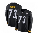 Youth Nike Pittsburgh Steelers #73 Ramon Foster Limited Black Therma Long Sleeve NFL Jersey