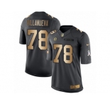 Youth Nike Pittsburgh Steelers #78 Alejandro Villanueva Limited Black Gold Salute to Service NFL Jersey