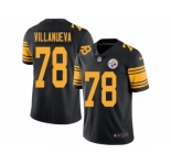 Youth Nike Pittsburgh Steelers #78 Alejandro Villanueva Limited Black Rush NFL Jersey