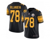 Youth Nike Pittsburgh Steelers #78 Alejandro Villanueva Limited Black Rush NFL Jersey