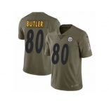 Youth Nike Pittsburgh Steelers #80 Jack Butler Limited Olive 2017 Salute to Service NFL Jersey
