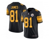 Youth Nike Pittsburgh Steelers #81 Jesse James Limited Black Rush NFL Jersey