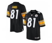 Youth Nike Pittsburgh Steelers #81 Jesse James Limited Black Team Color NFL Jersey