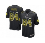 Youth Nike Pittsburgh Steelers #84 Antonio Brown Limited Black Strobe NFL Jersey