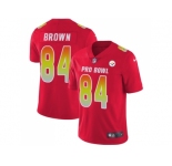 Youth Nike Pittsburgh Steelers #84 Antonio Brown Red Stitched NFL Limited AFC 2018 Pro Bowl Jersey