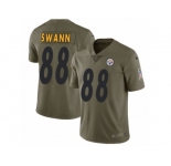 Youth Nike Pittsburgh Steelers #88 Lynn Swann Limited Olive 2017 Salute to Service NFL Jersey