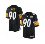 Youth Nike Pittsburgh Steelers #90 T. J. Watt Limited Black Team Color NFL Jersey