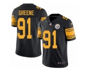 Youth Nike Pittsburgh Steelers #91 Kevin Greene Limited Black Rush NFL Jersey