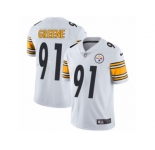 Youth Nike Pittsburgh Steelers #91 Kevin Greene Vapor Untouchable Limited White NFL Jersey