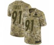 Youth Nike Pittsburgh Steelers #91 Stephon Tuitt Limited Camo 2018 Salute to Service NFL Jersey