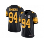 Youth Nike Pittsburgh Steelers #94 Lawrence Timmons Limited Black Rush NFL Jersey