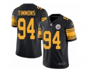 Youth Nike Pittsburgh Steelers #94 Lawrence Timmons Limited Black Rush NFL Jersey