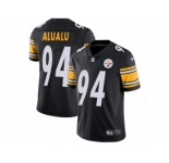 Youth Nike Pittsburgh Steelers #94 Tyson Alualu Vapor Untouchable Limited Black Team Color NFL Jersey