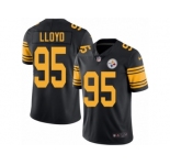 Youth Nike Pittsburgh Steelers #95 Greg Lloyd Limited Black Rush NFL Jersey