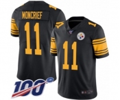 Youth Pittsburgh Steelers #11 Donte Moncrief Limited Black Rush Vapor Untouchable 100th Season Football Jersey