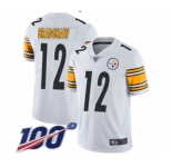 Youth Pittsburgh Steelers #12 Terry Bradshaw White Vapor Untouchable Limited Player 100th Season Football Jersey