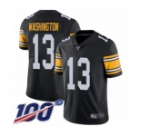 Youth Pittsburgh Steelers #13 James Washington Black Alternate Vapor Untouchable Limited Player 100th Season Football Jersey