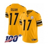Youth Pittsburgh Steelers #17 Joe Gilliam Limited Gold Inverted Legend 100th Season Football Jersey