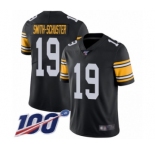 Youth Pittsburgh Steelers #19 JuJu Smith-Schuster Black Alternate Vapor Untouchable Limited Player 100th Season Football Jersey