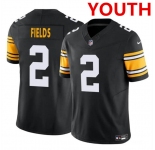 Youth Pittsburgh Steelers #2 Justin Fields Black F.U.S.E. Vapor Untouchable Limited Football Stitched Jersey