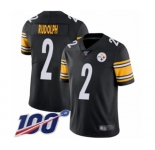 Youth Pittsburgh Steelers #2 Mason Rudolph Black Team Color Vapor Untouchable Limited Player 100th Season Football Jersey
