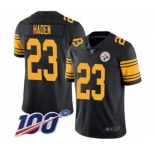 Youth Pittsburgh Steelers #23 Joe Haden Limited Black Rush Vapor Untouchable 100th Season Football Jersey