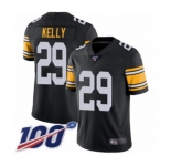 Youth Pittsburgh Steelers #29 Kam Kelly Black Alternate Vapor Untouchable Limited Player 100th Season Football Jersey
