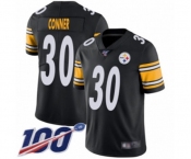 Youth Pittsburgh Steelers #30 James Conner Black Team Color Vapor Untouchable Limited Player 100th Season Football Jersey