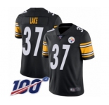 Youth Pittsburgh Steelers #37 Carnell Lake Black Team Color Vapor Untouchable Limited Player 100th Season Football Jersey