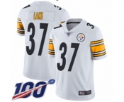 Youth Pittsburgh Steelers #37 Carnell Lake White Vapor Untouchable Limited Player 100th Season Football Jersey