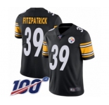Youth Pittsburgh Steelers #39 Minkah Fitzpatrick Black Team Color Vapor Untouchable Limited Player 100th Season Football Jersey