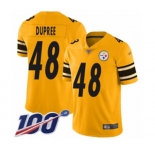 Youth Pittsburgh Steelers #48 Bud Dupree Limited Gold Inverted Legend 100th Season Football Jersey