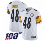 Youth Pittsburgh Steelers #48 Bud Dupree White Vapor Untouchable Limited Player 100th Season Football Jersey