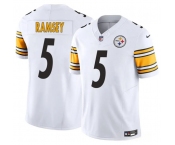 Youth Pittsburgh Steelers #5 Jalen Ramsey White 2023 F.U.S.E. Vapor Untouchable Limited Football Stitched Jersey