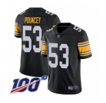 Youth Pittsburgh Steelers #53 Maurkice Pouncey Black Alternate Vapor Untouchable Limited Player 100th Season Football Jersey