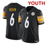 Youth Pittsburgh Steelers #6 Patrick Queen Black F.U.S.E. Vapor Untouchable Limited Football Stitched Jersey