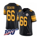 Youth Pittsburgh Steelers #66 David DeCastro Limited Black Rush Vapor Untouchable 100th Season Football Jersey