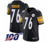 Youth Pittsburgh Steelers #76 Chukwuma Okorafor Black Team Color Vapor Untouchable Limited Player 100th Season Football Jersey