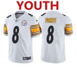 Youth Pittsburgh Steelers #8 Kenny Pickett 2022 White Vapor Untouchable Limited Stitched Jersey