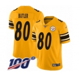 Youth Pittsburgh Steelers #80 Jack Butler Limited Gold Inverted Legend 100th Season Football Jersey