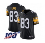 Youth Pittsburgh Steelers #83 Louis Lipps Black Alternate Vapor Untouchable Limited Player 100th Season Football Jersey
