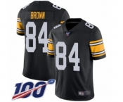 Youth Pittsburgh Steelers #84 Antonio Brown Black Alternate Vapor Untouchable Limited Player 100th Season Football Jersey