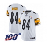 Youth Pittsburgh Steelers #84 Antonio Brown White Vapor Untouchable Limited Player 100th Season Football Jersey